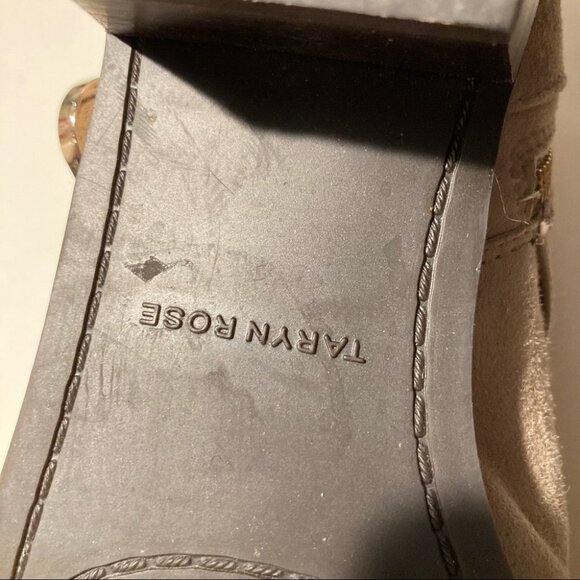 TARYN ROSE Sz 9.5B Samantha Light Taupe Beige Western Style  Booties - Picture 6 of 10